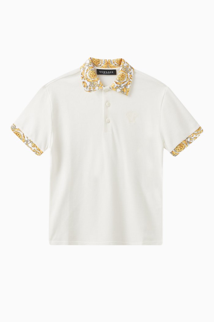 

Barocco Polo Shirt in Cotton, Multicolour