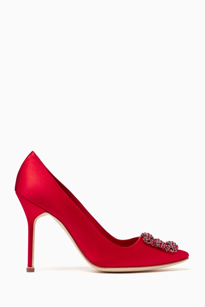 

Hangisi 105 Pumps in Satin, Red