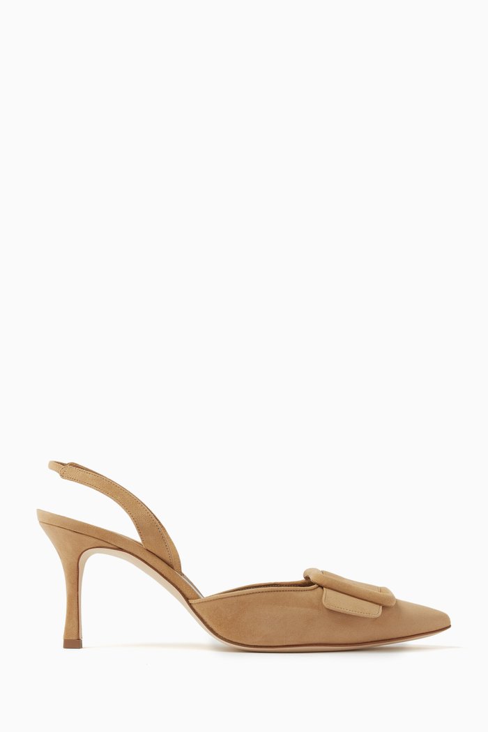 

Maysli 70 Slingback Pumps in Suede, Brown