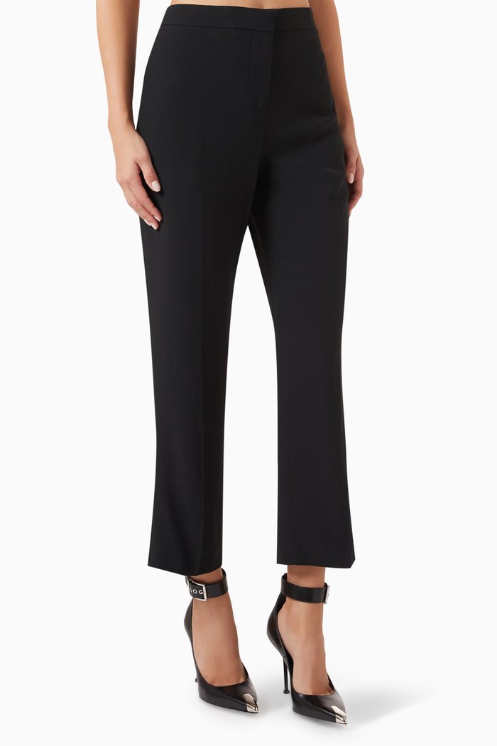 

Cigarette Pants in Crepe, Black
