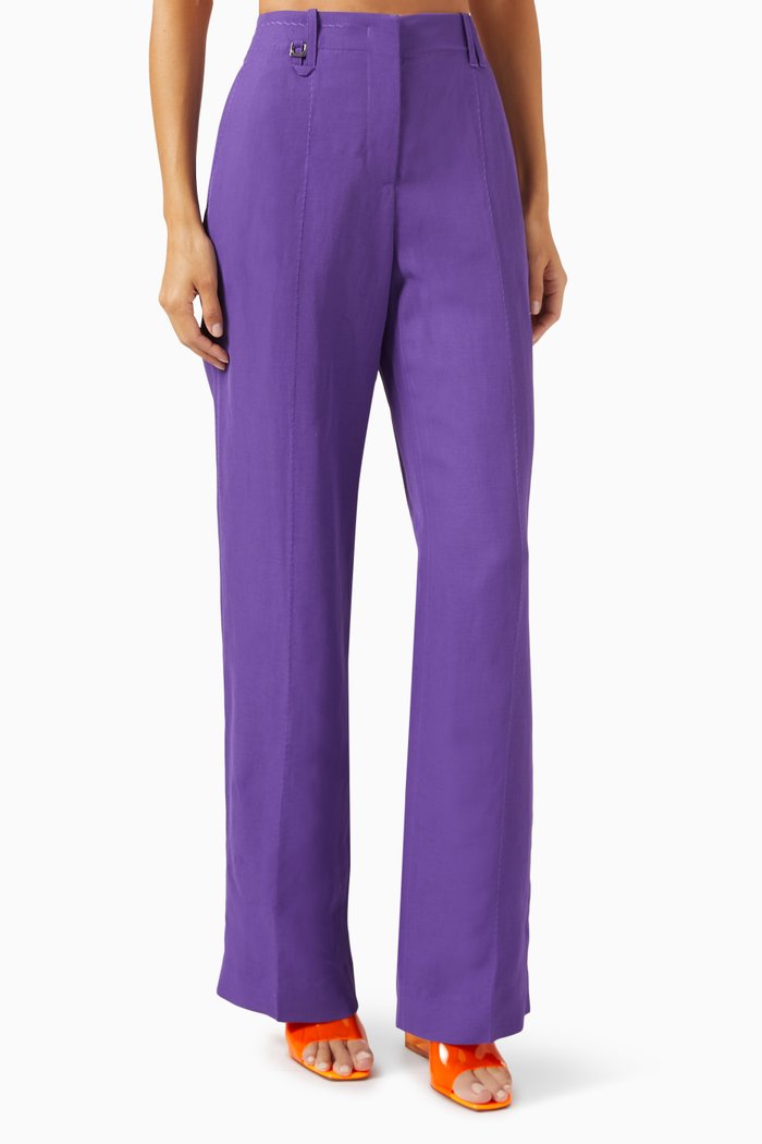 

Le Pantalon Cordao Pants in Twill, Purple
