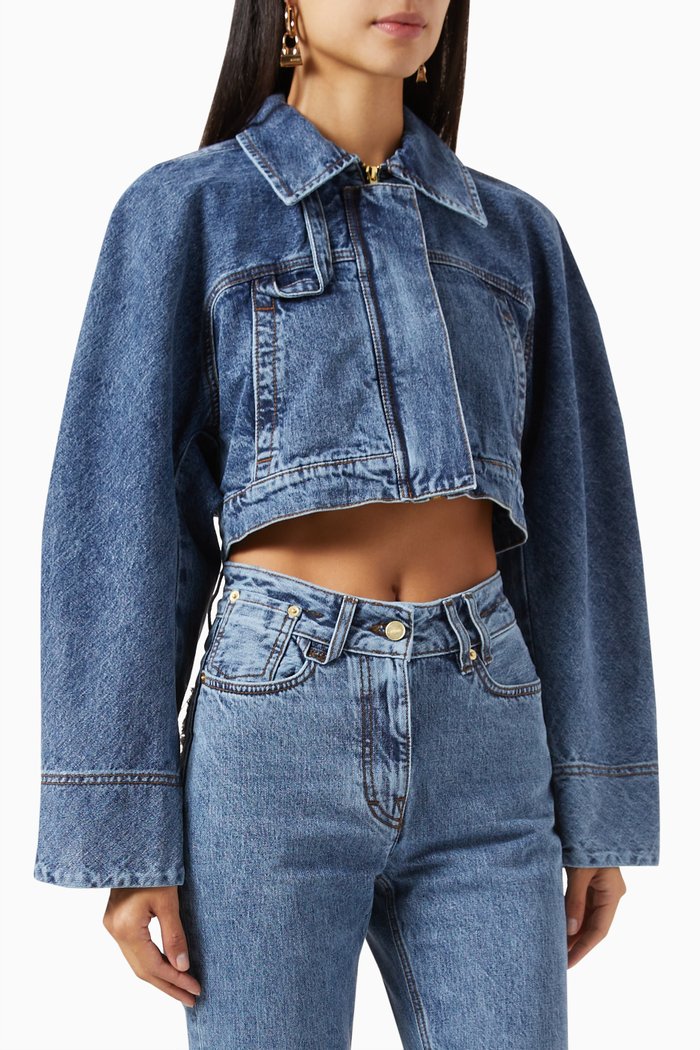 

La Veste de Nimes Meio Jacket in Denim, Blue