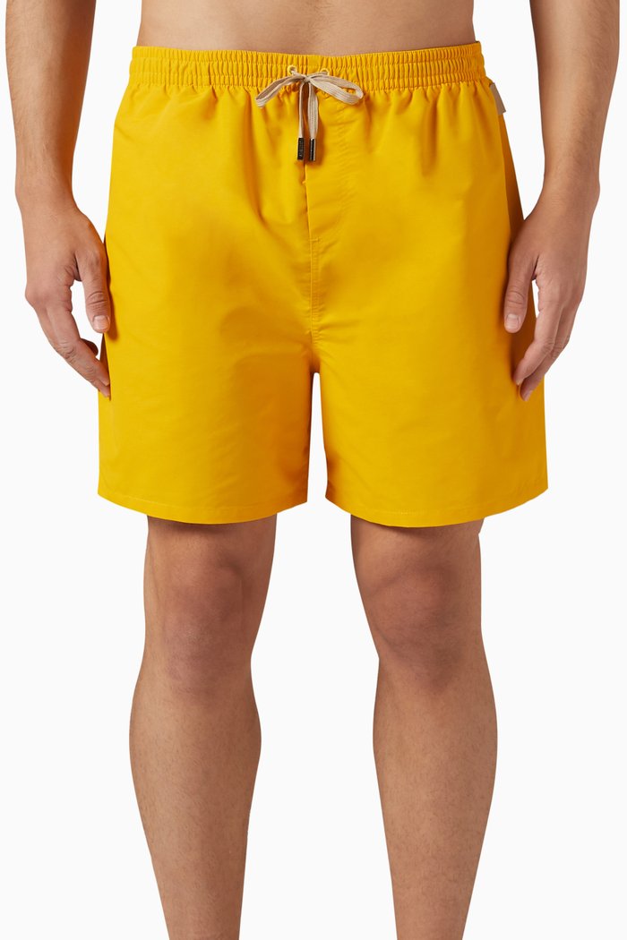 

Logo Patch Swim Shorts in Nylon, Yellow