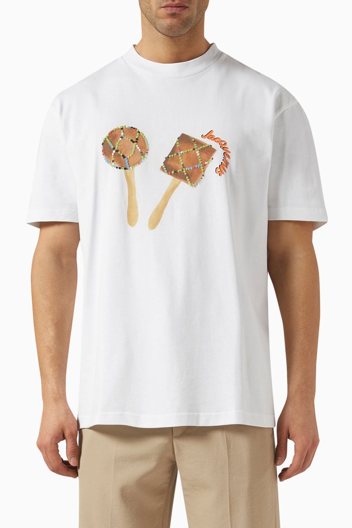 

Sun Mirror T-shirt in Cotton Jersey, White
