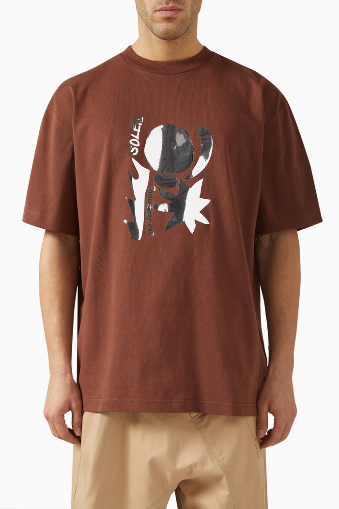 

Sun Mirror T-shirt in Cotton Jersey, Brown
