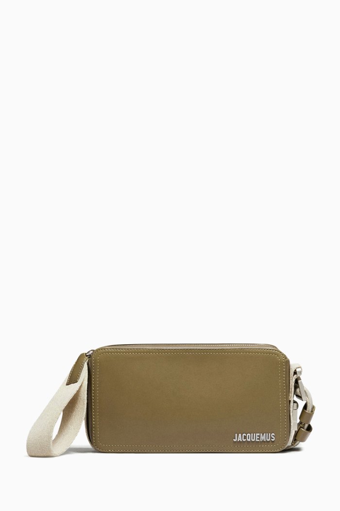 

Le Cuerda Horizontal Shoulder Bag in Premium Leather, Neutral