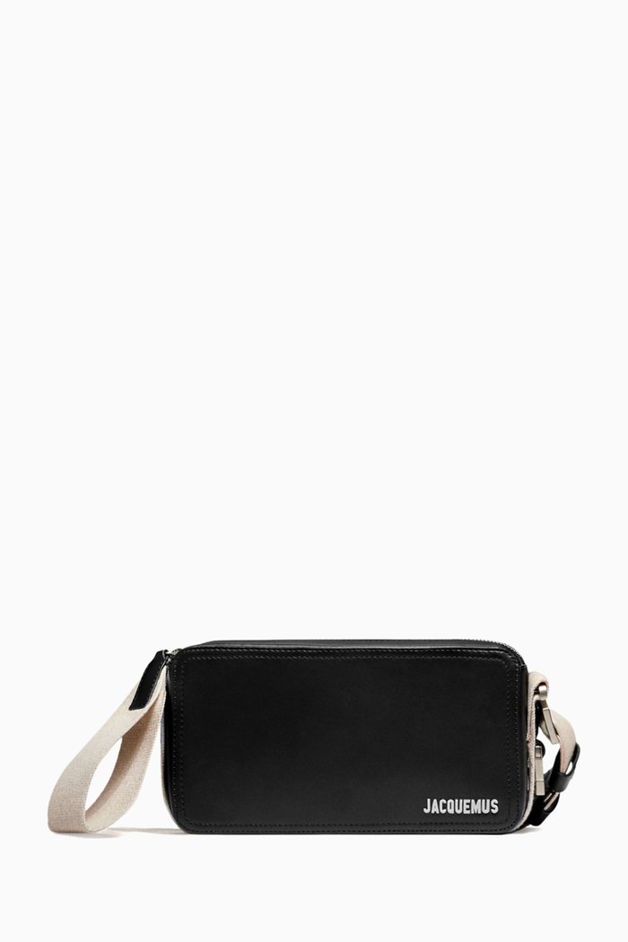 

Le Cuerda Horizontal Bag in Leather, Black