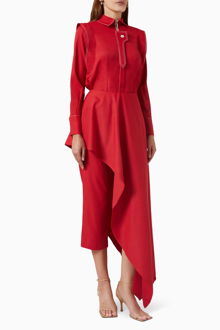 

Victoria Set in Terry Rayon, Red