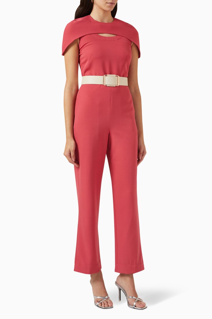 

Fiona Jumpsuit in Banana Crepe, Pink