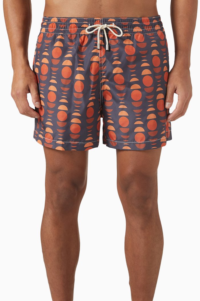 

Laura Berger Graphic Print Swim Shorts in Nylon, Multicolour