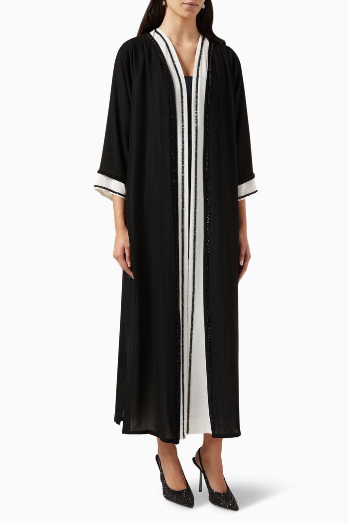 

Evening Abaya in Crepe, Black
