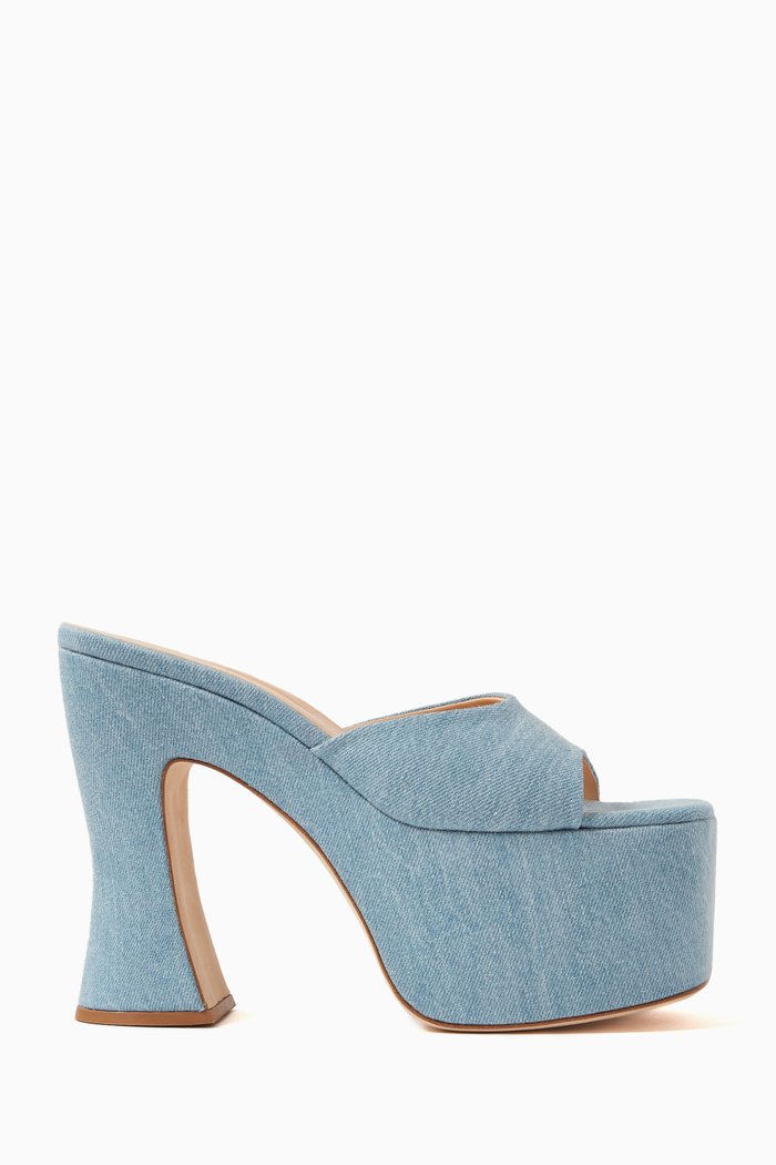 

Platform 140 Mules in Denim, Blue