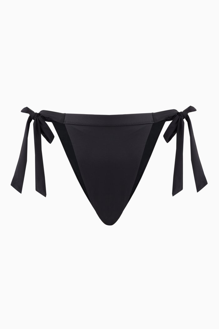 

Hip Hugger Bikini Briefs in Nylon, Black