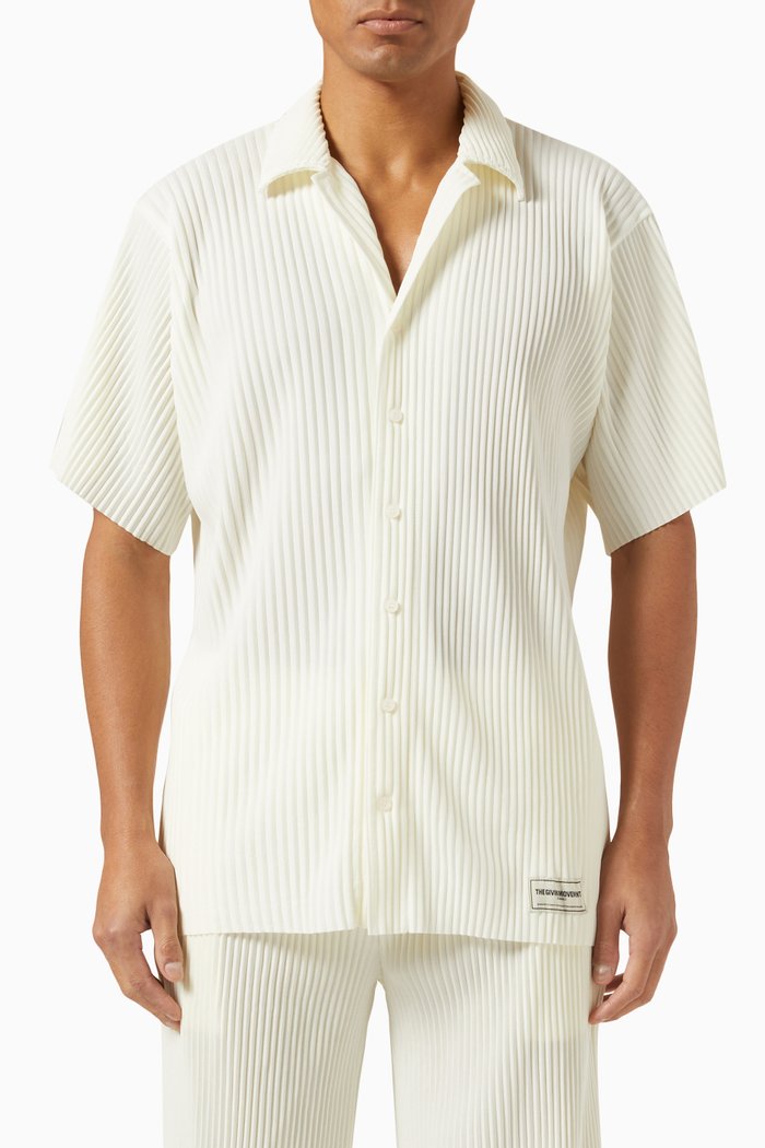 

Short-sleeved Shirt in PLISSE100©, Neutral