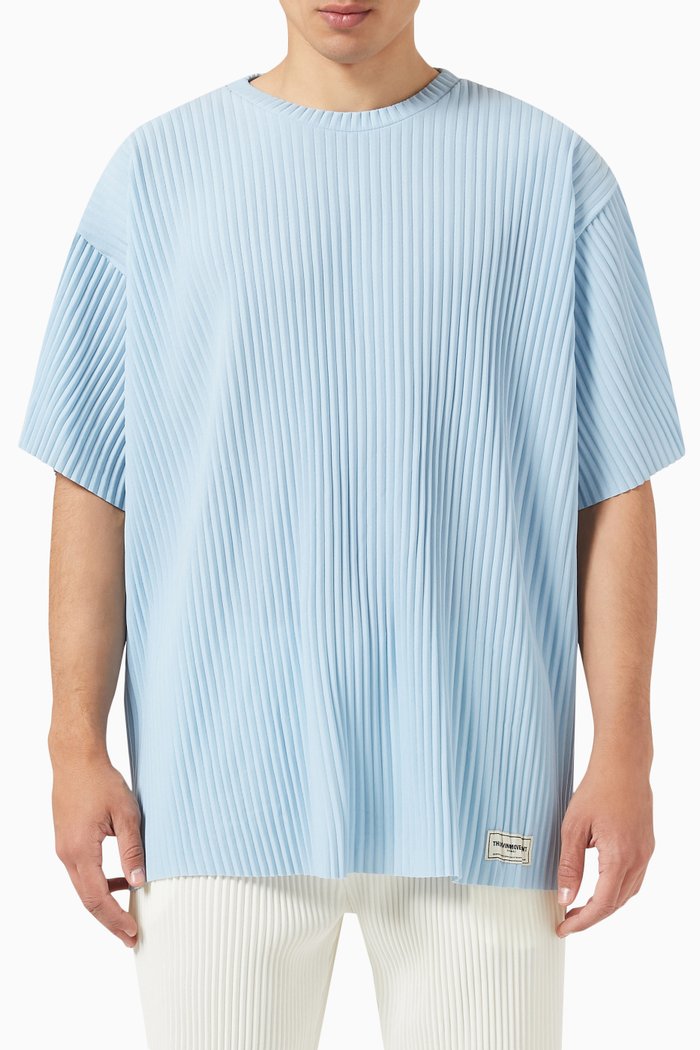 

Pleated T-shirt in PLISSE100©, Blue