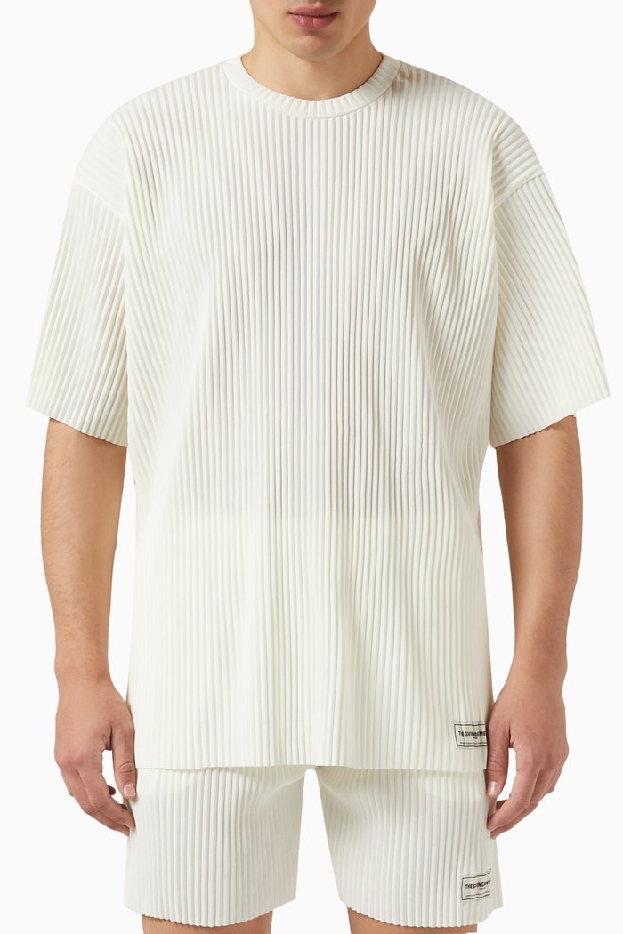 

Pleated T-shirt in PLISSE100©, Neutral