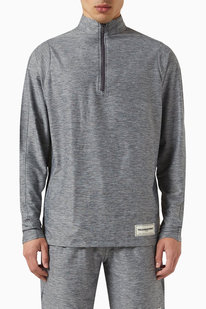 

Half Zip Sweatshirt in MVMT100©, Grey