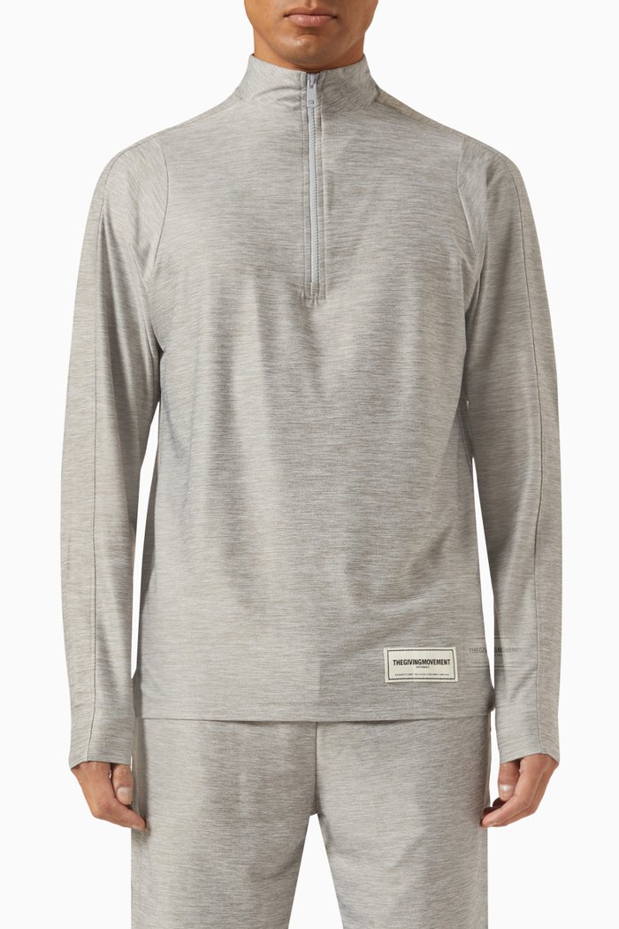 

Half Zip Sweatshirt in MVMT100©, Grey