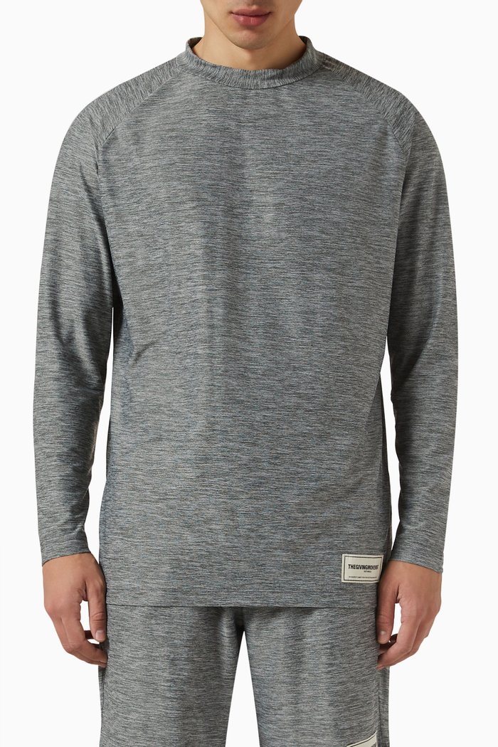 

High Neck Long Sleeve T-shirt in MVMT100©, Green