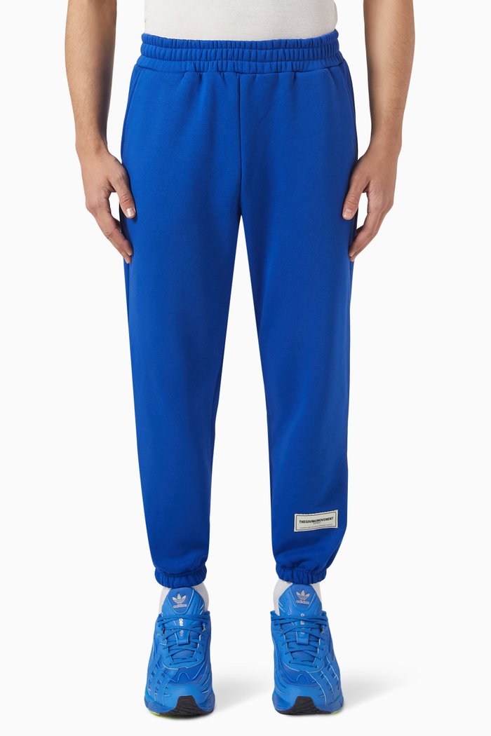

Relaxed Joggers in Organic Fleece, Blue
