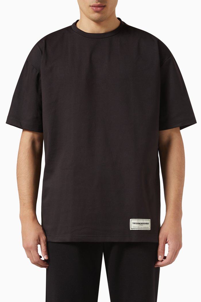 

Oversized T Shirt in Light Softskin100©, Black