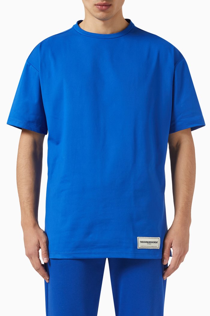 

Oversized T Shirt in Light Softskin100©, Blue