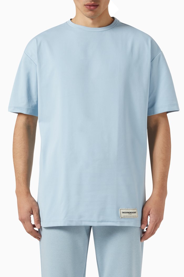 

Oversized T Shirt in Light Softskin100©, Blue
