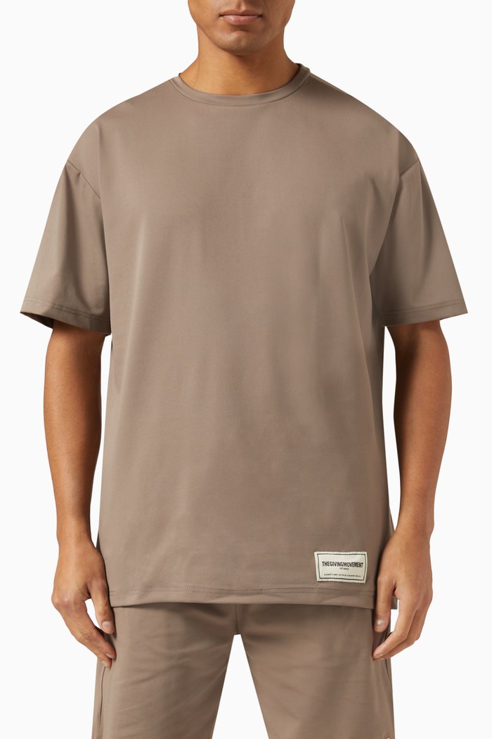 

Oversized T Shirt in Light Softskin100©, Brown