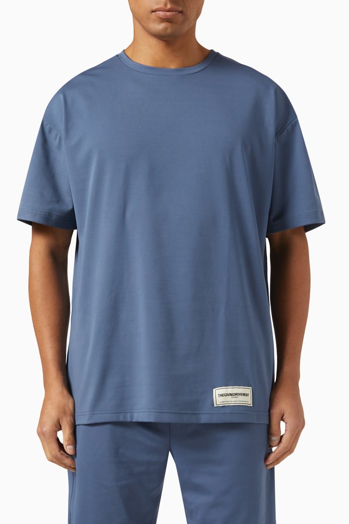 

Oversized T Shirt in Light Softskin100©, Blue