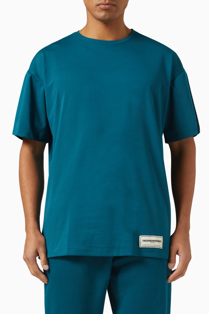 

Oversized T Shirt in Light Softskin100©, Blue