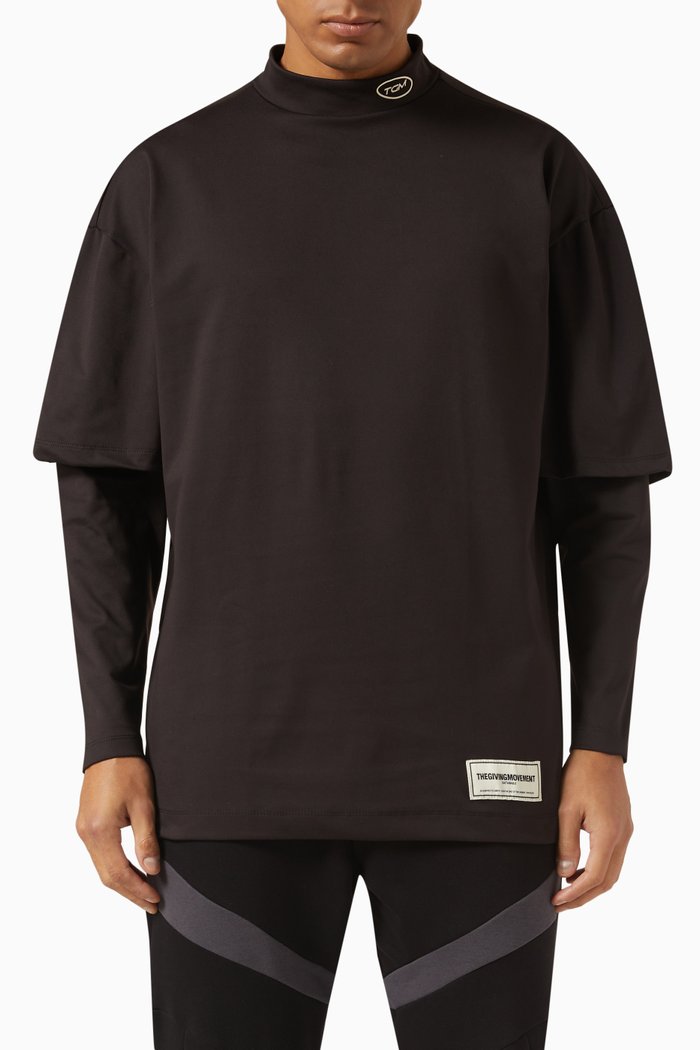 

Double-layer Relaxed-fit T-shirt in Light SOFTSKIN100©, Black