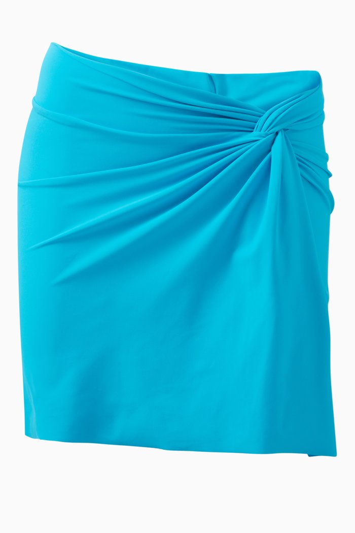 

Twisted Mini Swim Sarong, Blue