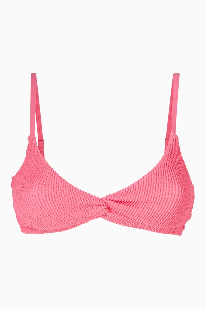 

Always Fits Twist Bikini Top in Stretch Nylon, Pink