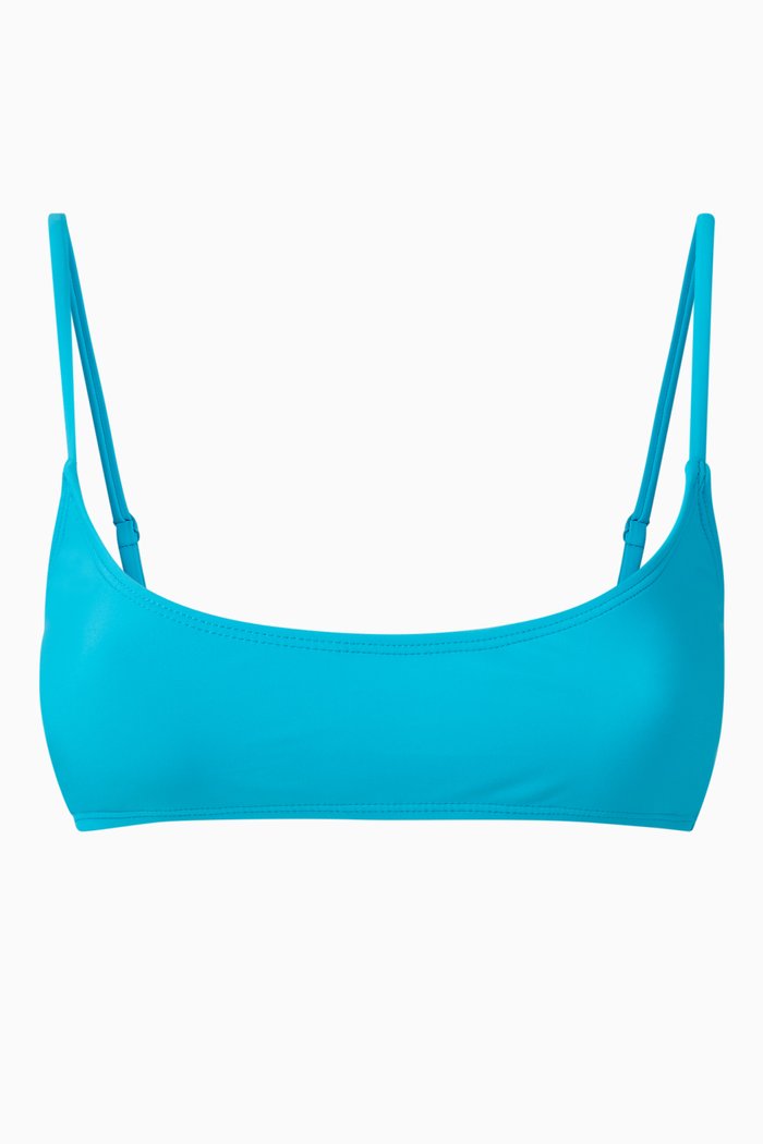 

Deep Scoop Bikini Top, Blue