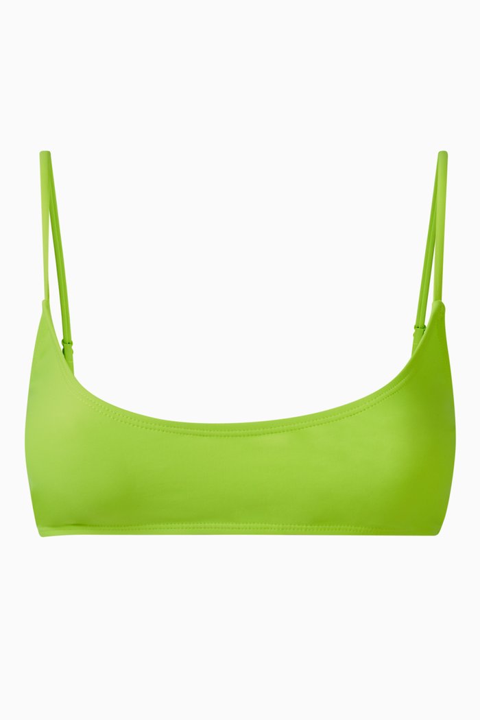 

Deep Scoop Bikini Top, Green