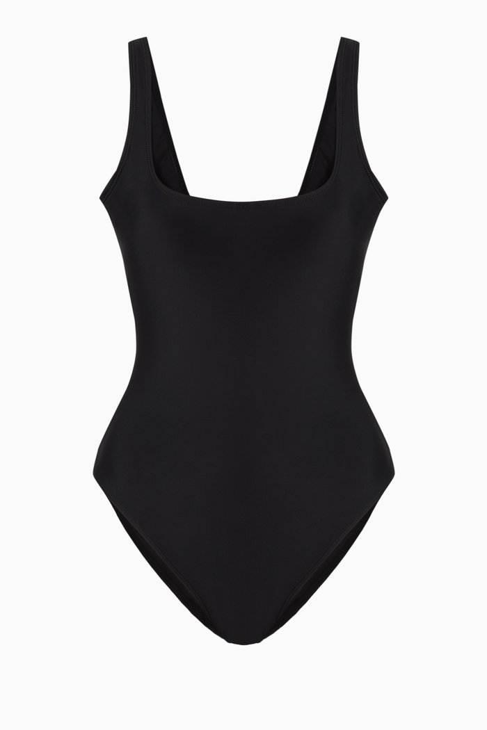 

Modern Tank One-piece Swimsuit, Black