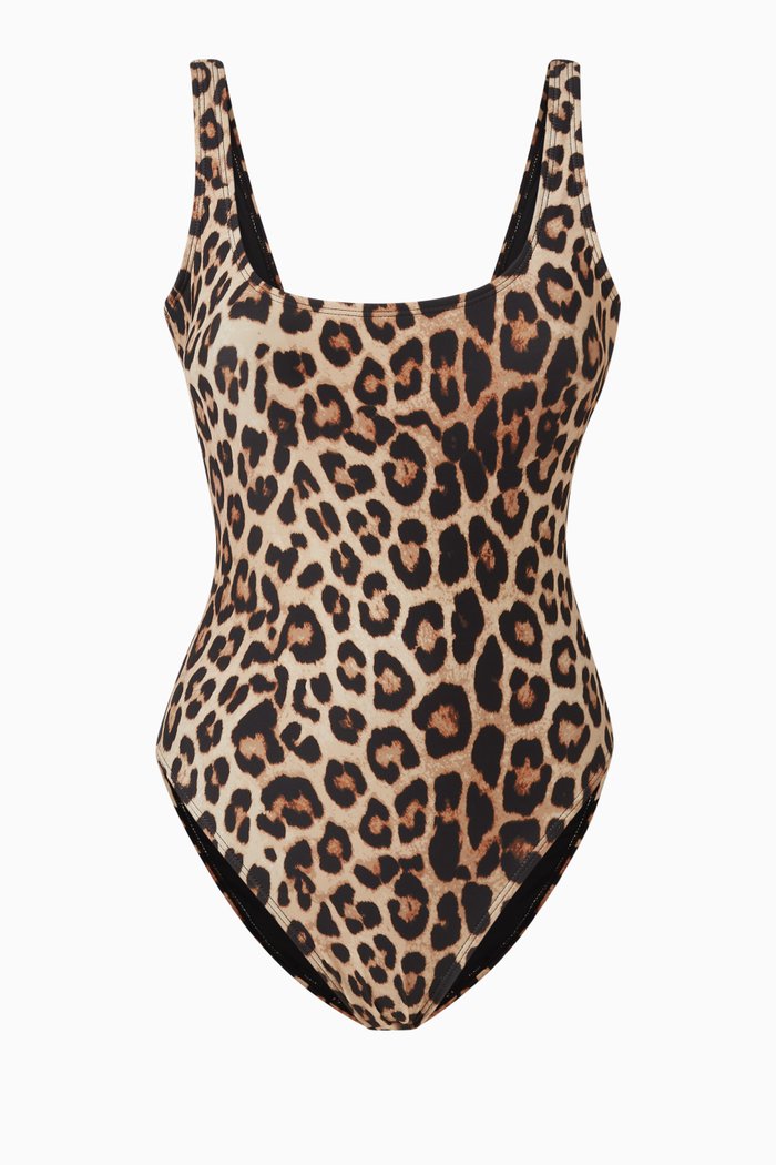 

Modern Tank One-piece Swimsuit, Brown