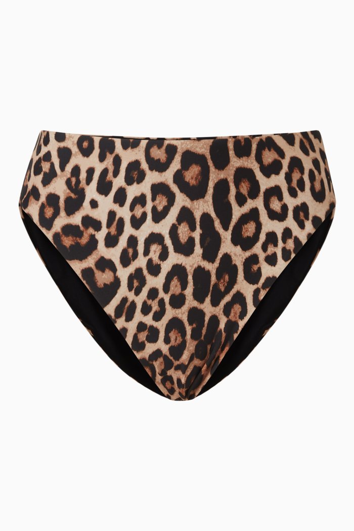 

Reversible Good Waist Cheeky Bikini Briefs, Brown