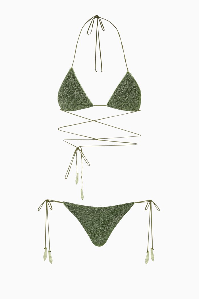 

Lumiere Crystal Lace Microkini Set, Green