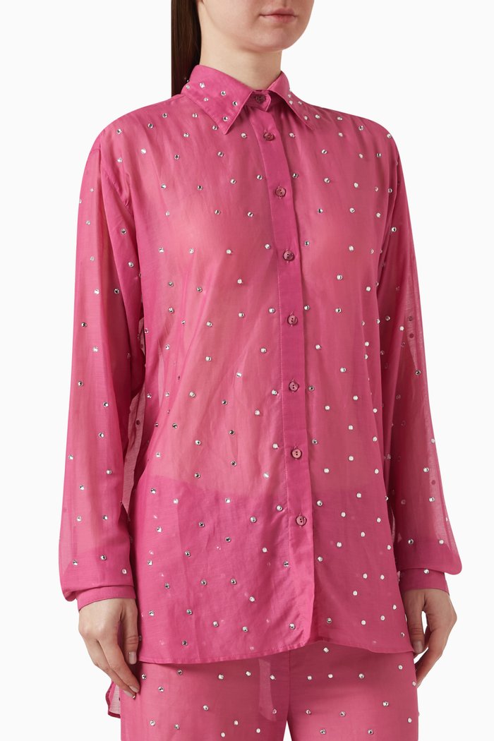 

Gem Shirt in Nylon, Pink