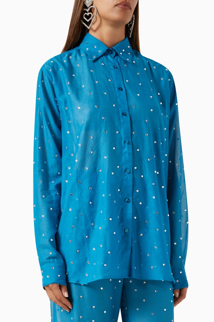

Gem Shirt in Nylon, Blue