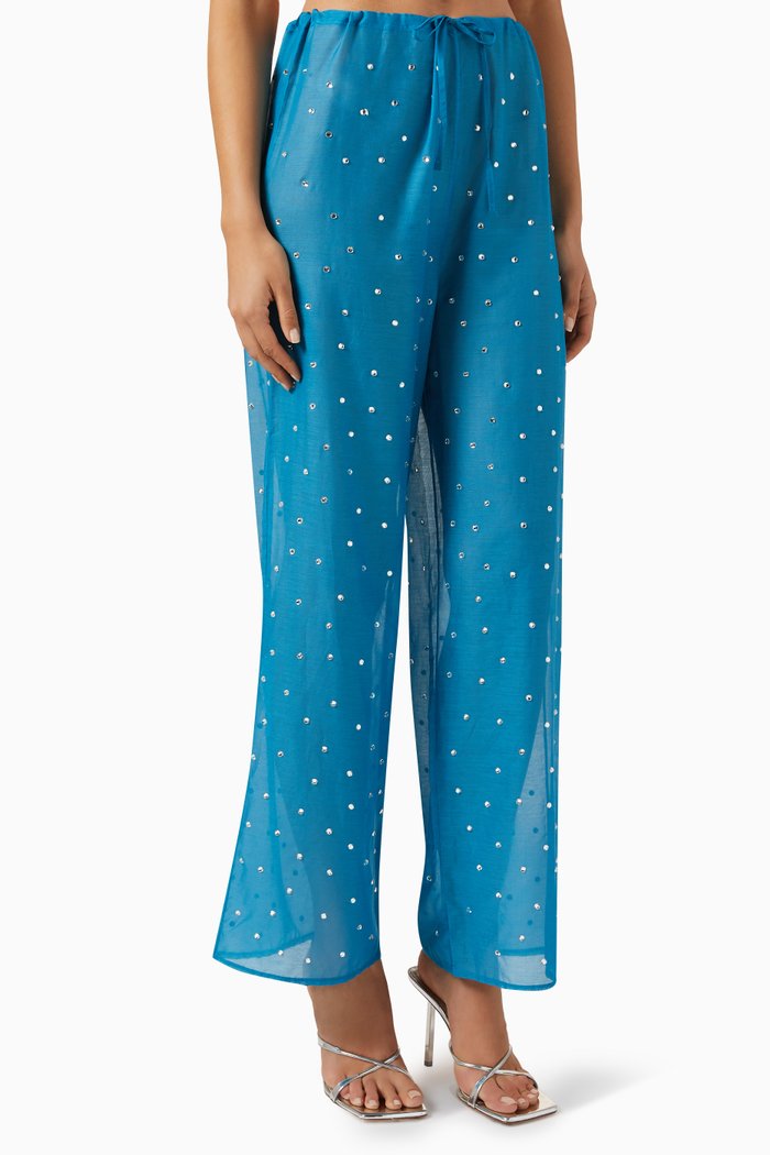 

Gem Pants in Rhinestones, Blue