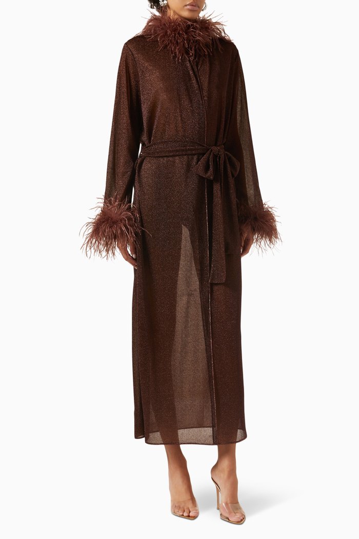 

Lumiere Plumage Kaftan, Brown