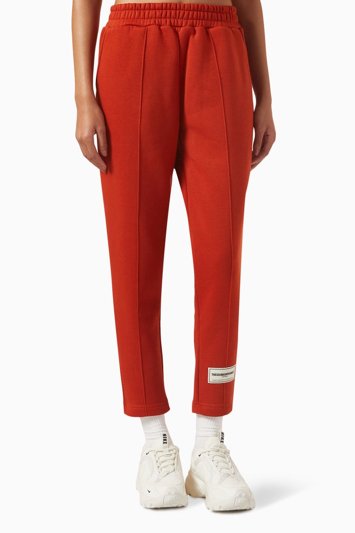 

Tapered Sweatpants in Organic Fleece, Orange