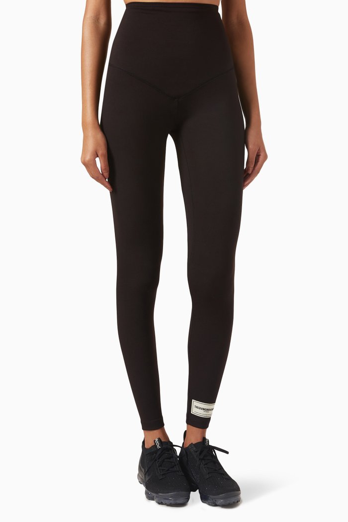 

Recycled High-rise Maternity Leggings in Softskin100©, Black