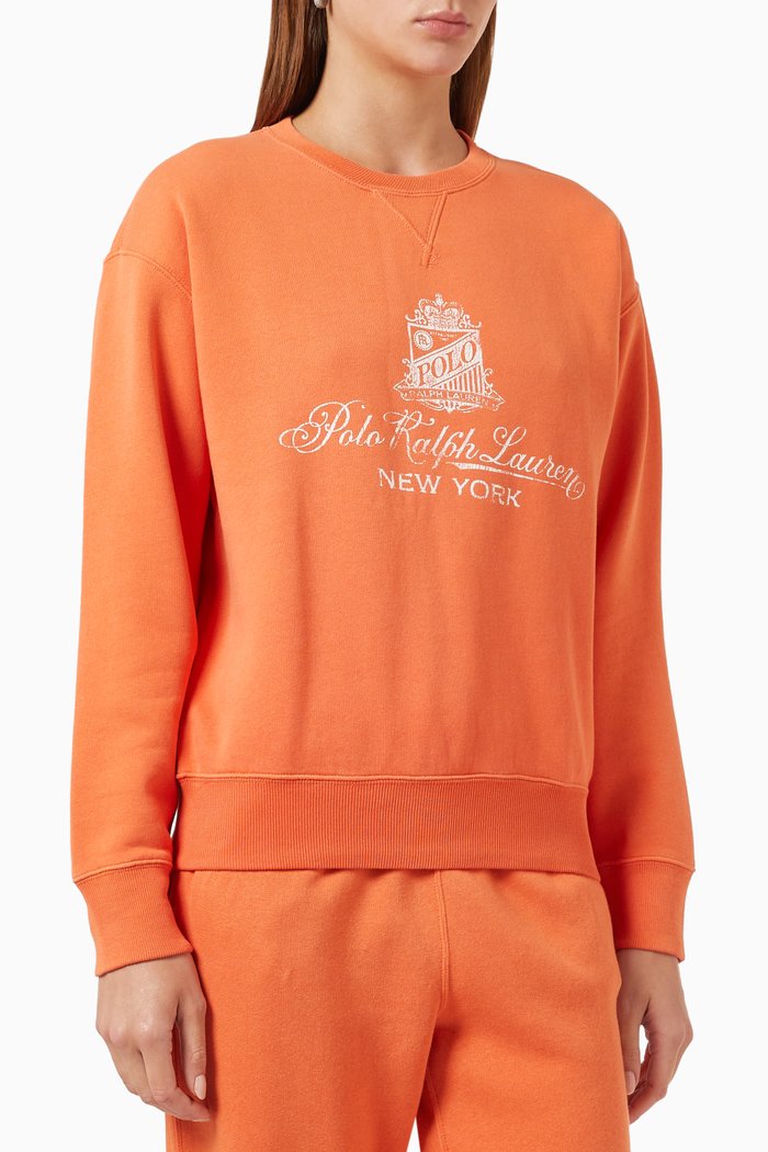 

Logo Sweatshirt in Jersey, Orange