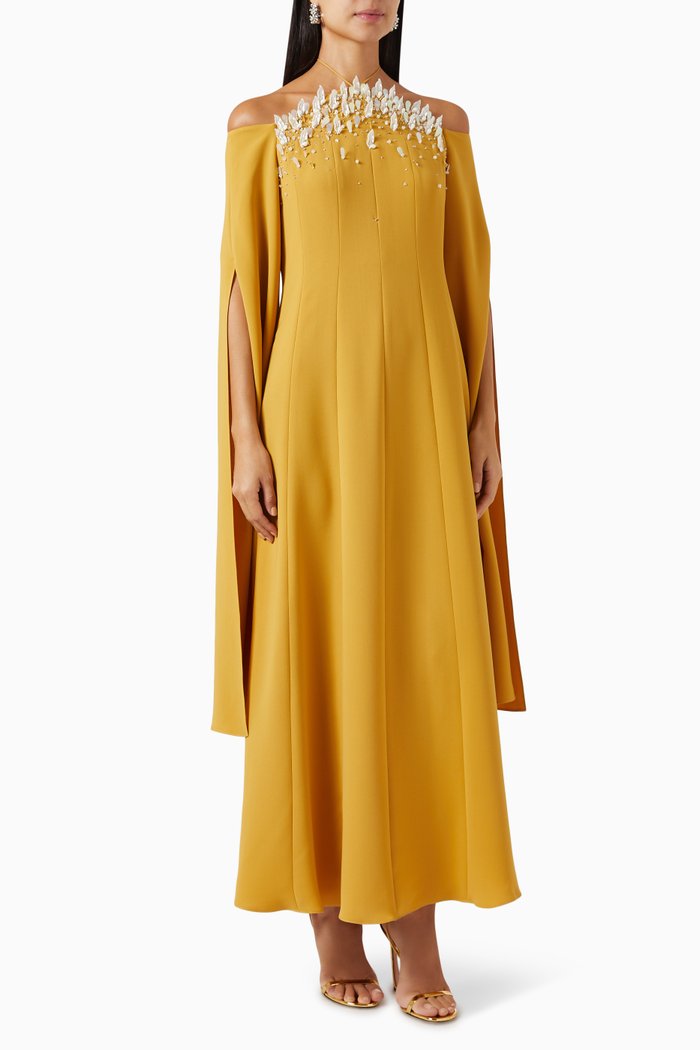 

Layla Embellished Kaftan, Yellow