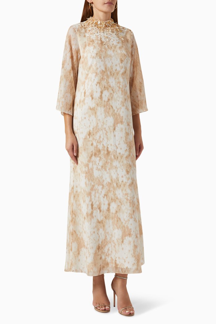 

Tazanna Printed Kaftan, Neutral
