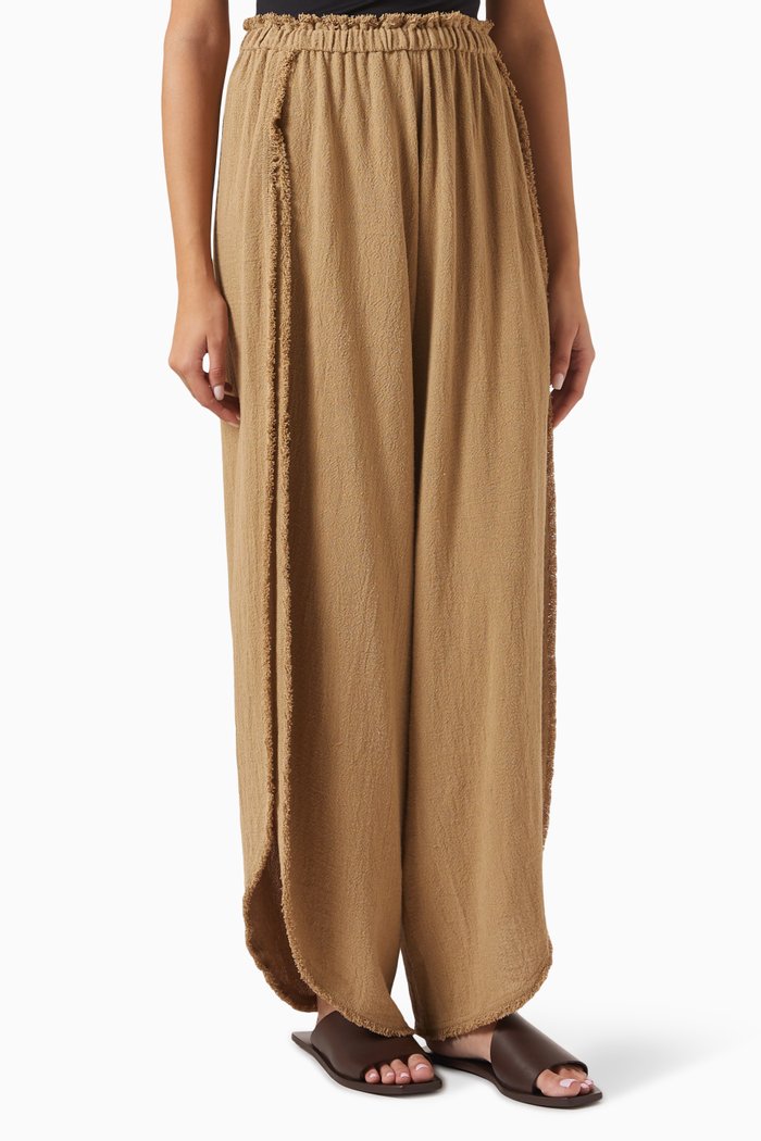 

Xubue Wide-leg Pants in Cotton, Neutral
