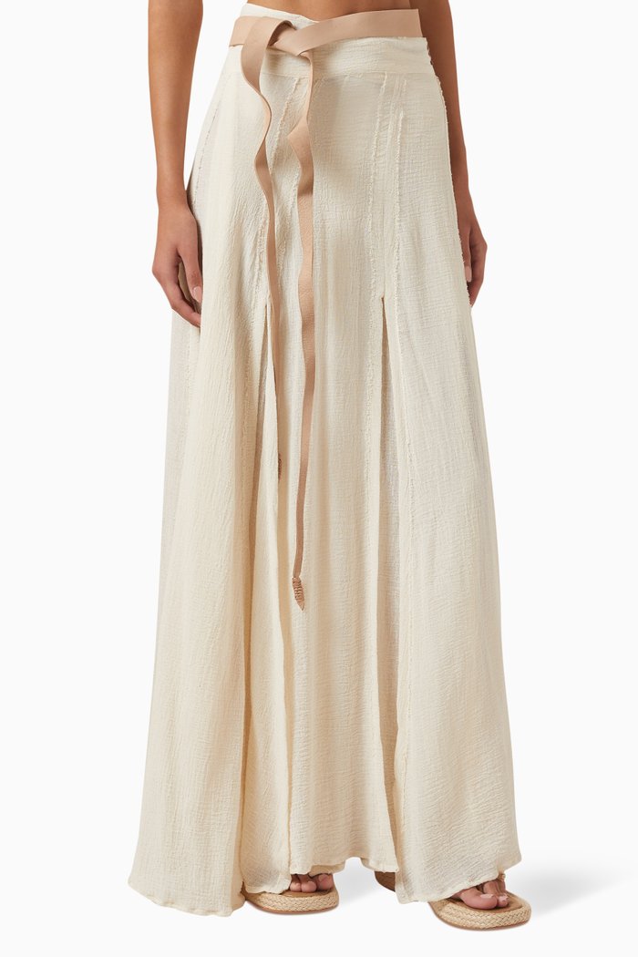 

Suuk Maxi Skirt in Cotton-gauze, Neutral